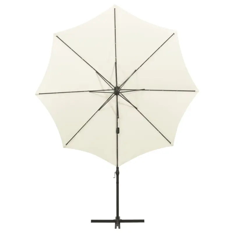 Elegante zweefparasol met LED-verlichting en bescherming tegen zware regenval - Parasols en zonneschermen
