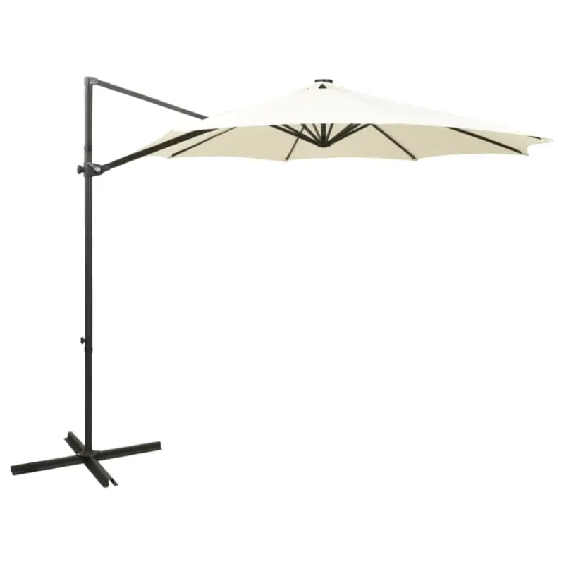 Elegante zweefparasol met LED-verlichting en bescherming tegen zware regenval - Parasols en zonneschermen