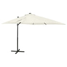 Elegante zweefparasol met LED-verlichting voor op vlakke ondergrond - Zand / 250 cm / 1 - Parasols en zonneschermen