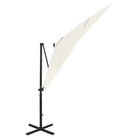 Elegante zweefparasol met LED-verlichting voor op vlakke ondergrond - Parasols en zonneschermen