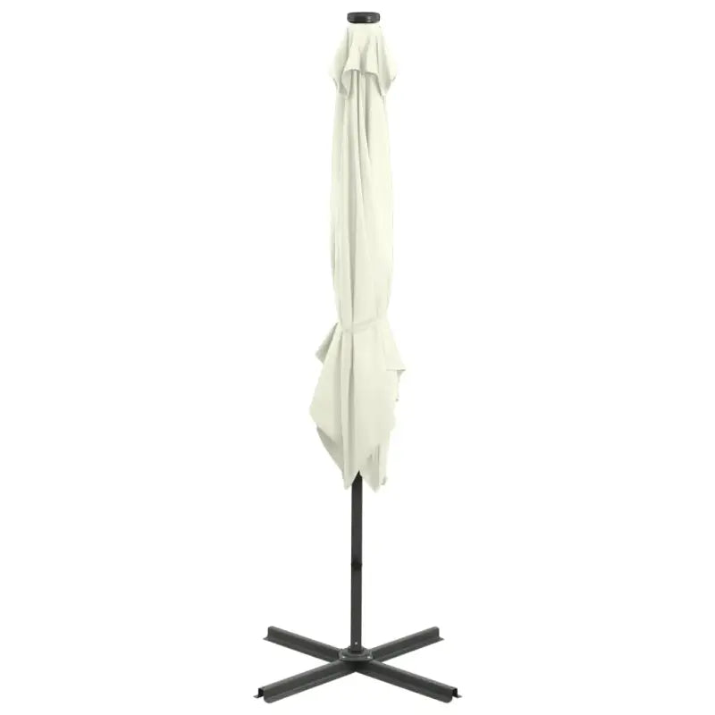 Elegante zweefparasol met LED-verlichting voor op vlakke ondergrond - Parasols en zonneschermen