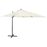 Elegante zweefparasol met LED-verlichting voor op vlakke ondergrond - Parasols en zonneschermen