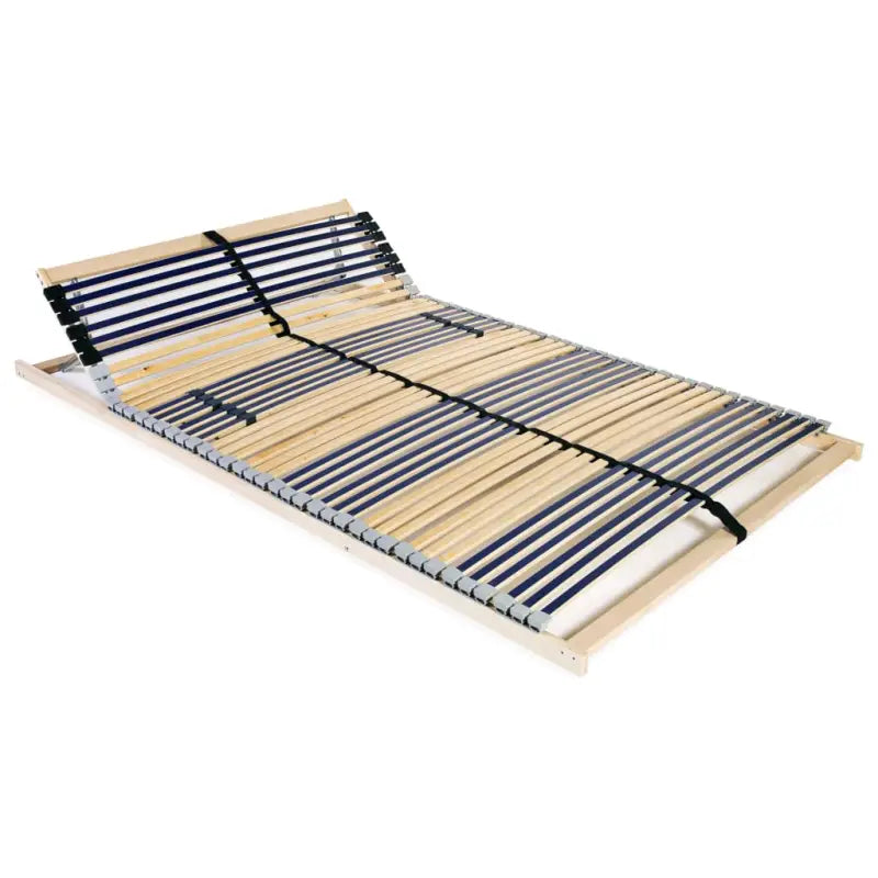 Elektrische lattenbodem met massief beukenhouten frame en dubbele latten - 120 x 200 cm / Nee / Verstelbaar hoofdeinde