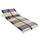 Elektrische lattenbodem met massief beukenhouten frame en dubbele latten - 80 x 200 cm / Nee / Verstelbaar hoofdeinde