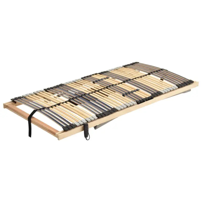 Elektrische lattenbodem met massief beukenhouten frame en dubbele latten - Bedden & bedframes