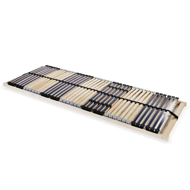 Elektrische lattenbodem met massief beukenhouten frame en dubbele latten - 90 x 200 cm / Nee / Vast - Bedden & bedframes