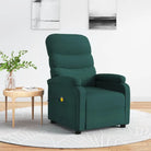 Elektrische massagefauteuil met verstelbare rug en voetensteun - Donkergroen / 1 - Elektrische massagestoelen