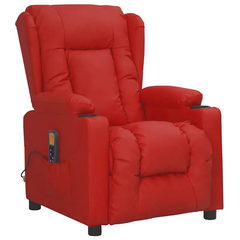 Elektrische massagefauteuil met verstelbare stoel en luxe comfort - Wijnrood / 1 - Elektrische massagestoelen