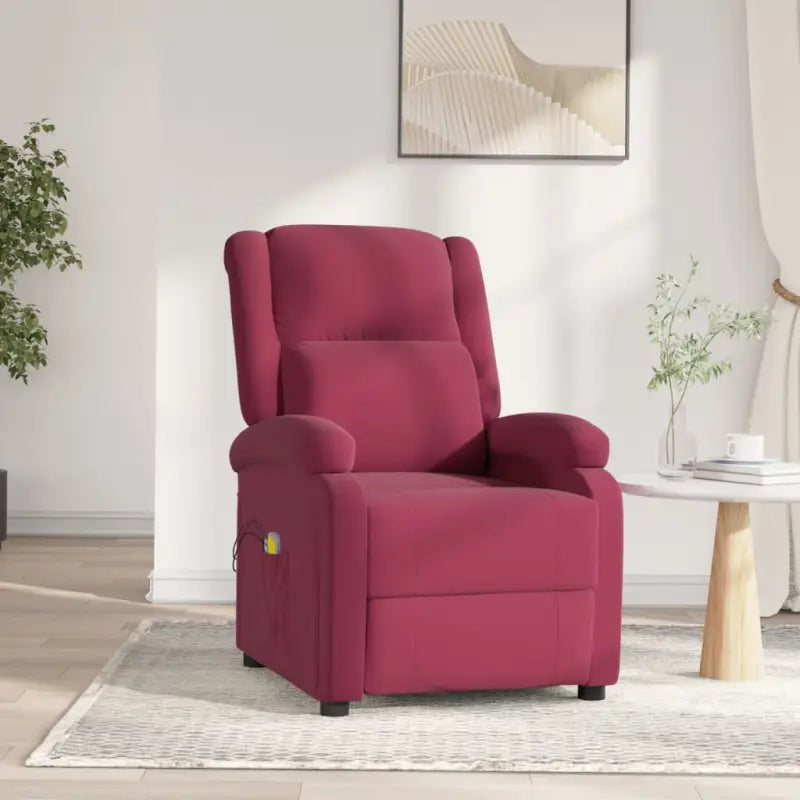 Elektrische massagefauteuil met verstelbare stoel voor ultiem comfort - Wijnrood / 1 - Elektrische massagestoelen