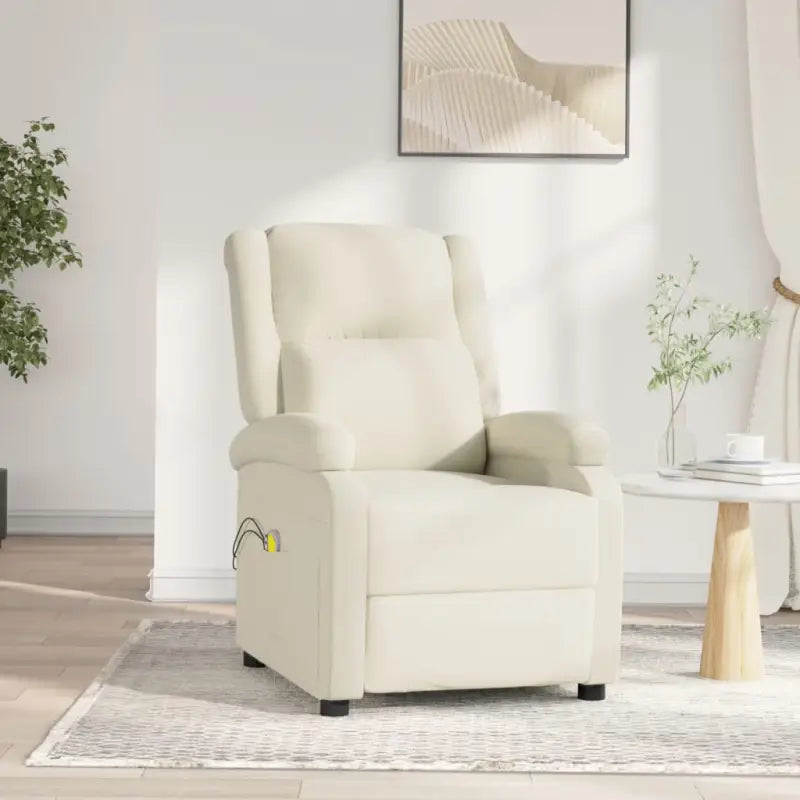Elektrische massagefauteuil met verstelbare stoel voor ultiem comfort - Crème / 1 - Elektrische massagestoelen