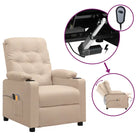 Elektrische massagestoel met elektrisch verstelbare functies - Crème / 1 - Elektrische massagestoelen