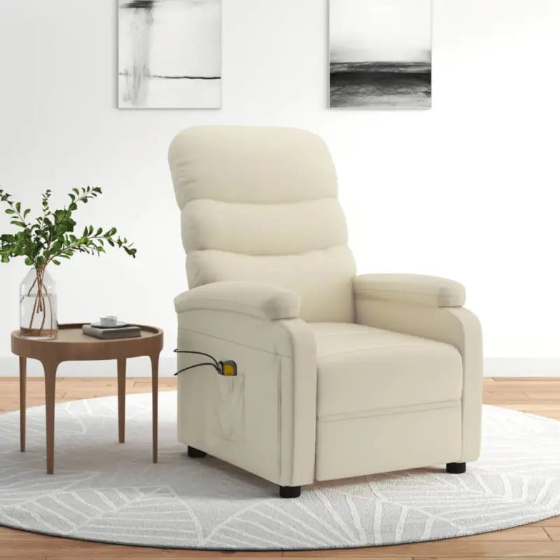 Elektrische massagestoel met verstelbare functies voor ultiem comfort - Crème / 1 - Elektrische massagestoelen
