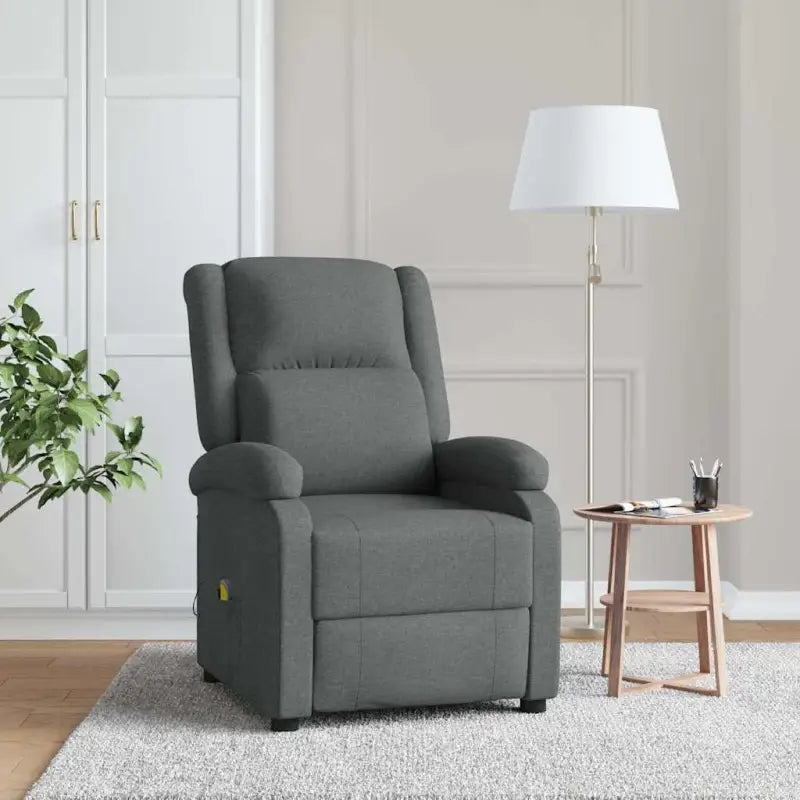 Elektrische massagestoel met verstelbare rug en voetensteun voor ultiem comfort - Donkergrijs / 1 - Elektrische