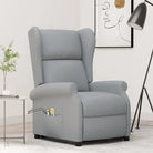 Elektrische massagestoel met verstelbare rug en voetensteun - Lichtgrijs / 1 - Elektrische massagestoelen