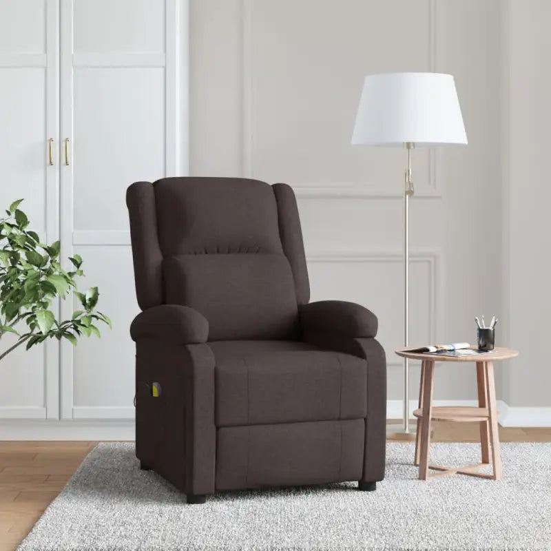 Elektrische massagestoel met verstelbare rug en voetensteun voor ultiem comfort - Donkerbruin / 1 - Elektrische