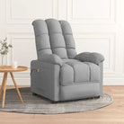 Elektrische massagestoel met verstelbare rug en voetensteun - Lichtgrijs / 1 - Elektrische massagestoelen