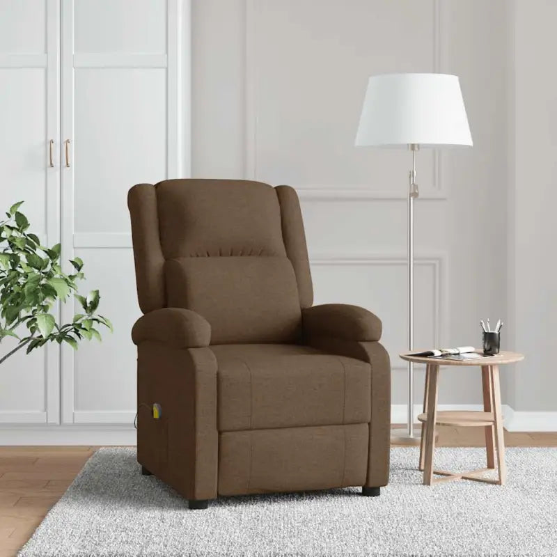 Elektrische massagestoel met verstelbare rug en voetensteun voor ultiem comfort - Bruin / 1 - Elektrische massagestoelen