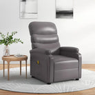 Elektrische massagestoel met verstelbare rug en voetensteun - Grijs / 1 - Elektrische massagestoelen