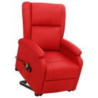 Elektrische massagestoel met verstelbare rug en voetensteun - Rood / 1 - Elektrische massagestoelen