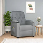 Elektrische massagestoel met verstelbare rugleuning en voetensteun - Lichtgrijs / 1 - Elektrische massagestoelen