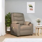 Elektrische massagestoel Met Verstelbare Rugleuning en Voetensteun - Cappuccino / 1 - Elektrische massagestoelen