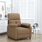 Elektrische massagestoel met verstelbare rugleuning en voetensteun - Bruin / 1 - Elektrische massagestoelen