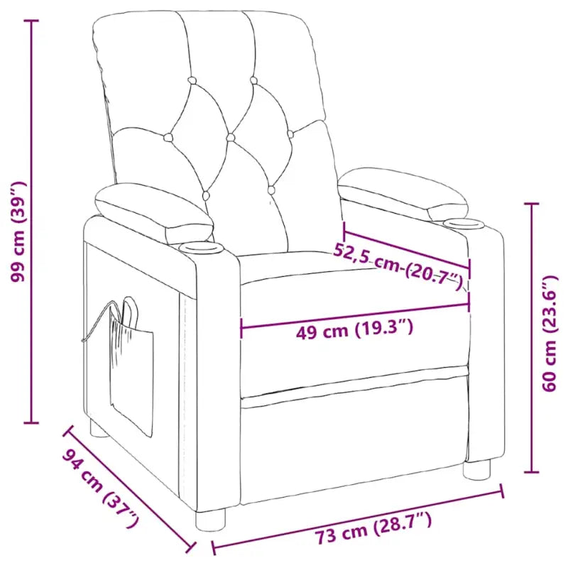 Elektrische massagestoel met verstelbare rugleuning en voetensteun - Elektrische massagestoelen