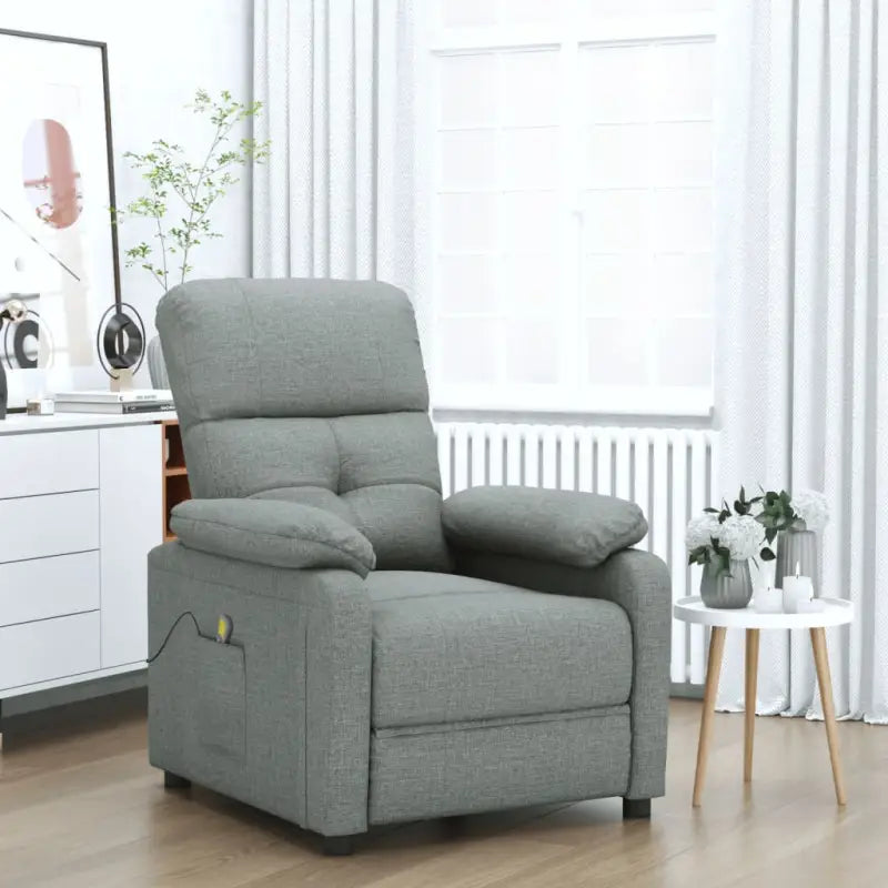 Elektrische massagestoel met verstelbare rugleuning en voetensteun - Donkergrijs / 1 - Elektrische massagestoelen