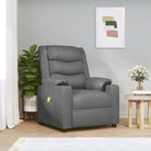 Elektrische massagestoel Met Verstelbare Rugleuning en Voetensteun - Grijs / 1 - Elektrische massagestoelen