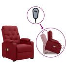 Elektrische massagestoel met verstelbare stoel en krachtige motor - Wijnrood / 1 - Elektrische massagestoelen