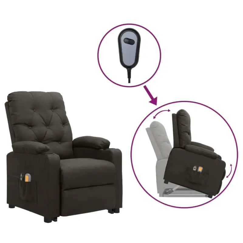 Elektrische massagestoel met verstelbare stoel en krachtige motor - Taupe / 1 - Elektrische massagestoelen