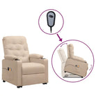 Elektrische massagestoel met verstelbare stoel en krachtige motor - Crème / 1 - Elektrische massagestoelen