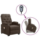 Elektrische massagestoel met verstelbare stoel en krachtige motor - Bruin / 1 - Elektrische massagestoelen