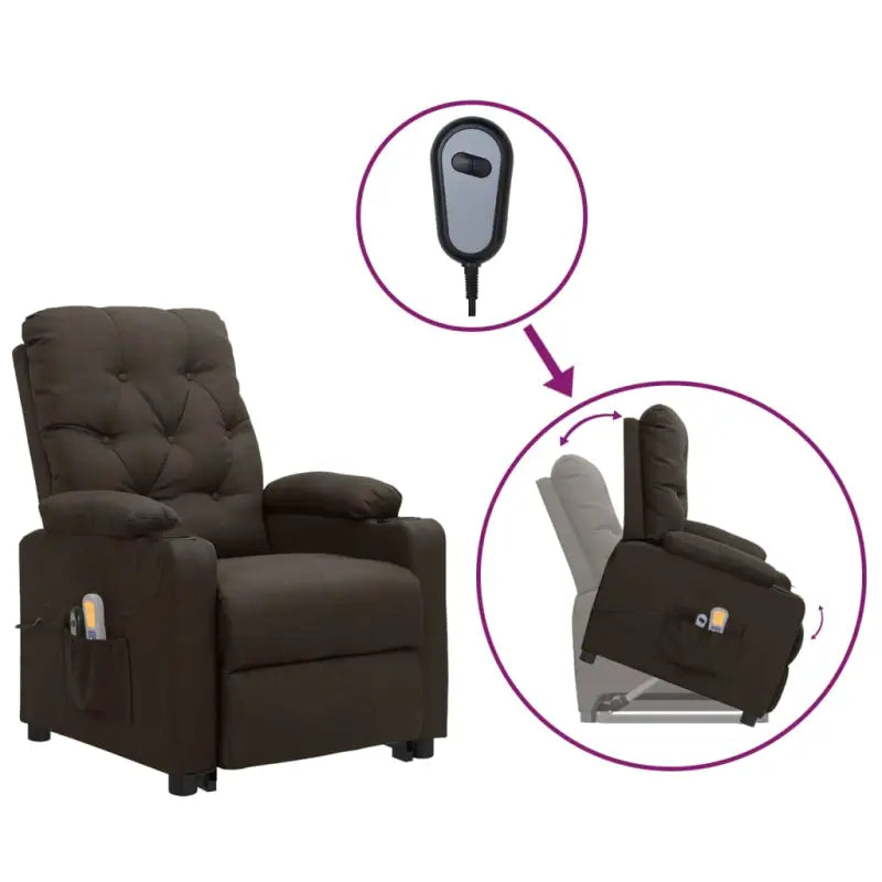 Elektrische massagestoel met verstelbare stoel en krachtige motor - Donkerbruin / 1 - Elektrische massagestoelen