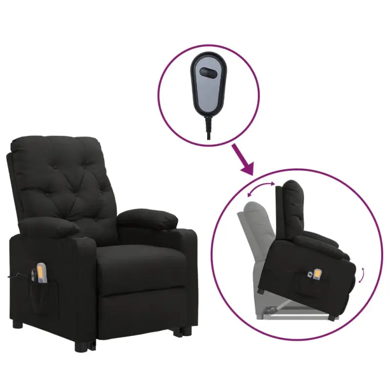 Elektrische massagestoel met verstelbare stoel en krachtige motor - Zwart / 1 - Elektrische massagestoelen