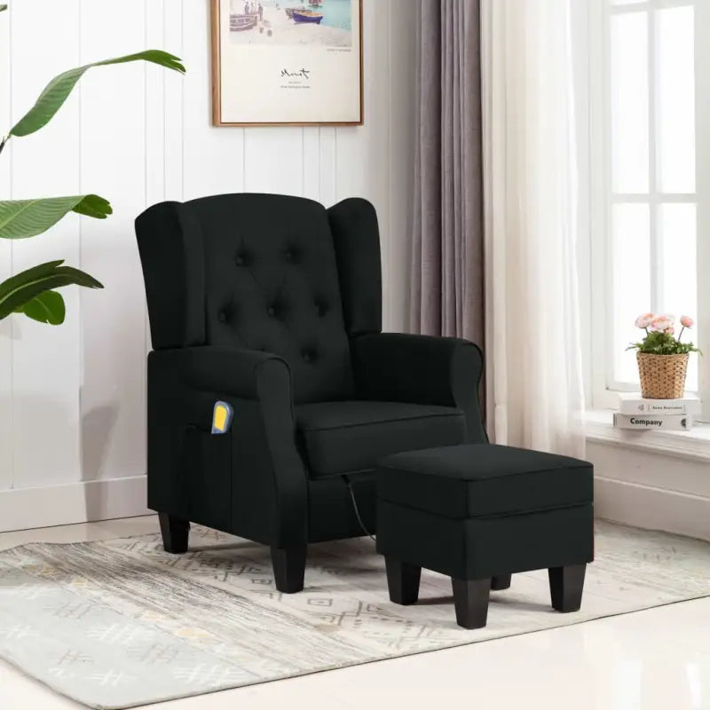 Elektrische massagestoel met voetenbankje voor een moderne uitstraling - Zwart / 1 - Elektrische massagestoelen