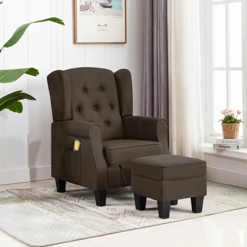 Elektrische massagestoel met voetenbankje voor een moderne uitstraling - Bruin / 1 - Elektrische massagestoelen