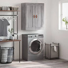 Elenente wandkapstok van bewerkt hout met tijdloos ontwerp - Grijs sonoma / 1 - Dressoirs & buffetkasten