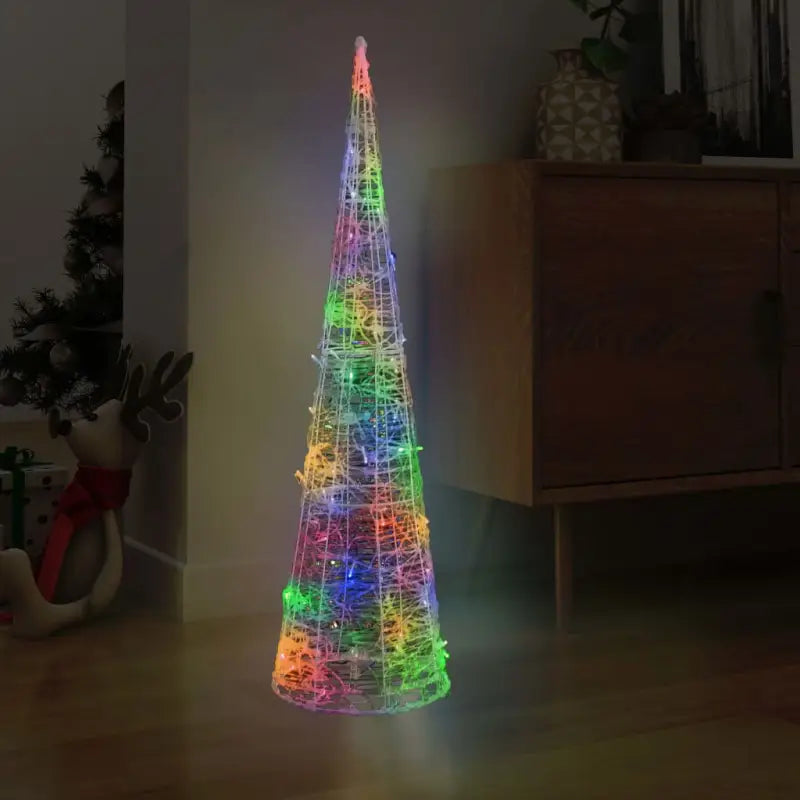 Energiebesparende LED Kerstverlichting met ijslook lichtkegel voor binnen en buiten - Multikleur / 120 cm / 1