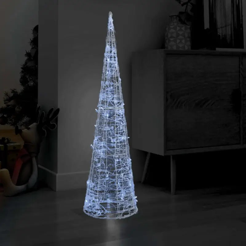 Energiebesparende LED Kerstverlichting met ijslook lichtkegel voor binnen en buiten - Koudwit / 120 cm / 1