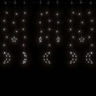 Energiebesparende LED’s kerstverlichting met sterren en manen en lange verlengkabel - Kerstverlichting