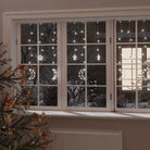 Energiebesparende LED’s kerstverlichting met sterren en manen en lange verlengkabel - Koudwit / 345 led / 1