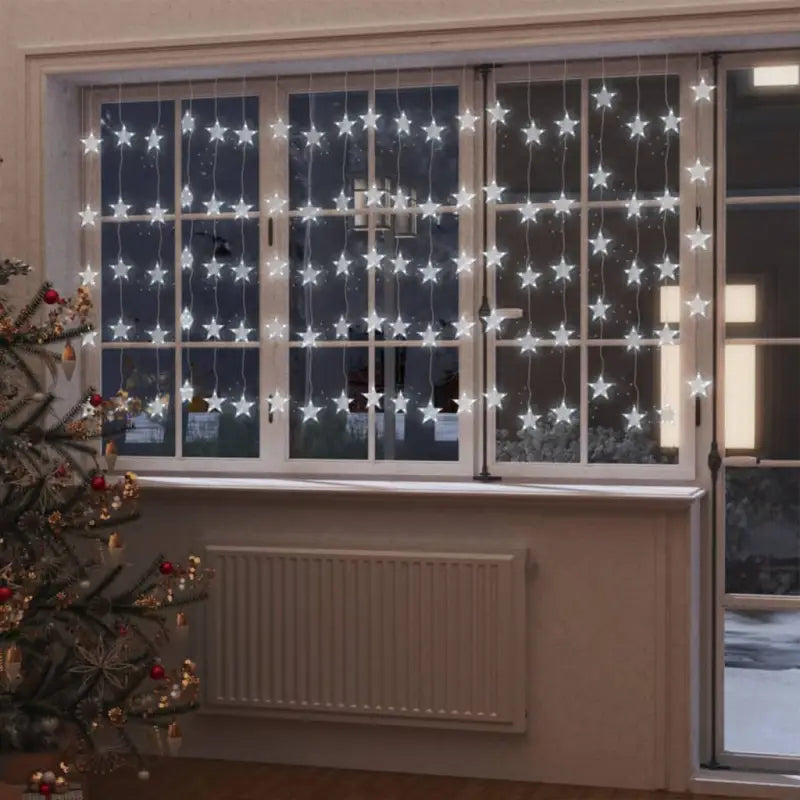 Energiebesparende LED’s sterrenlichtgordijn met lange verlengkabel - Koudwit / 500 / 1 - Kerstverlichting