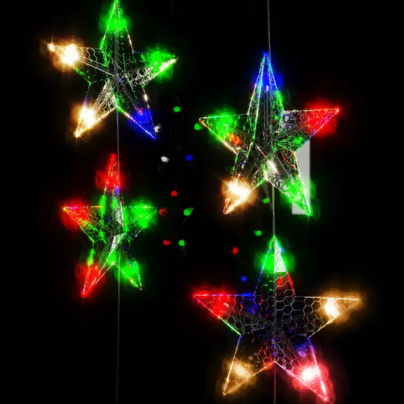 Energiebesparende LED’s sterrenlichtgordijn met lange verlengkabel - Kerstverlichting