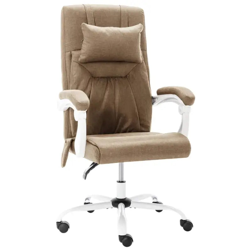 Ergonomische bureaustoel met massage- en ligfunctie - Taupe / 1 / Zonder voetensteun - Bureaustoelen
