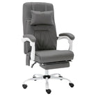 Ergonomische kantoorstoel met massage- en ligfunctie - Grijs / 1 / Met voetensteun - Bureaustoelen