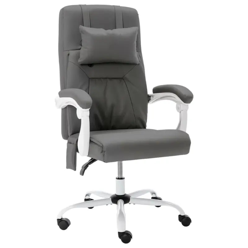 Ergonomische kantoorstoel met massage- en ligfunctie - Grijs / 1 / Zonder voetensteun - Bureaustoelen
