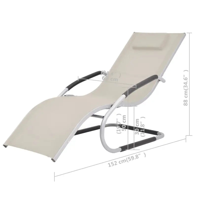 Ergonomische ligstoel met aluminium frame voor buitenplezier - Ligstoelen