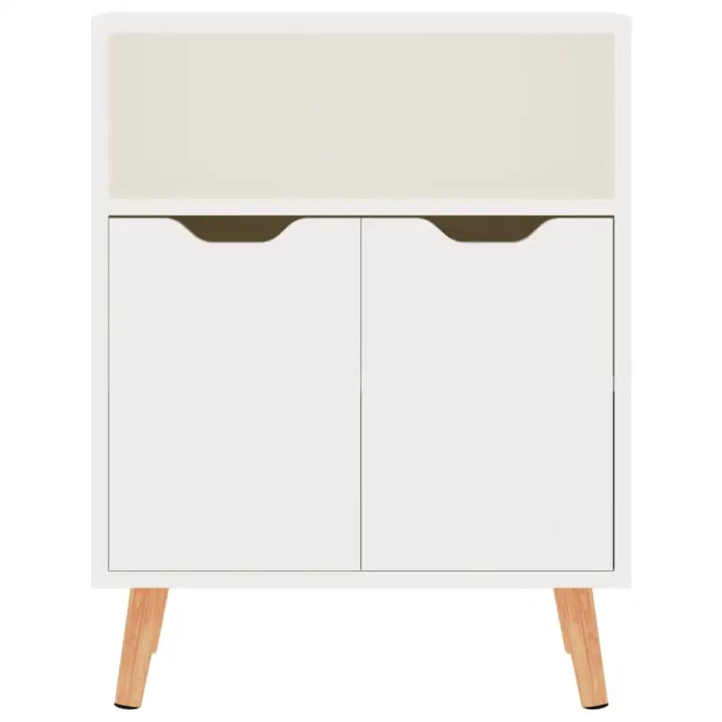 Ervaar elegantie met een dressoir van hoogglans wit en bewerkt hout - Dressoirs & buffetkasten