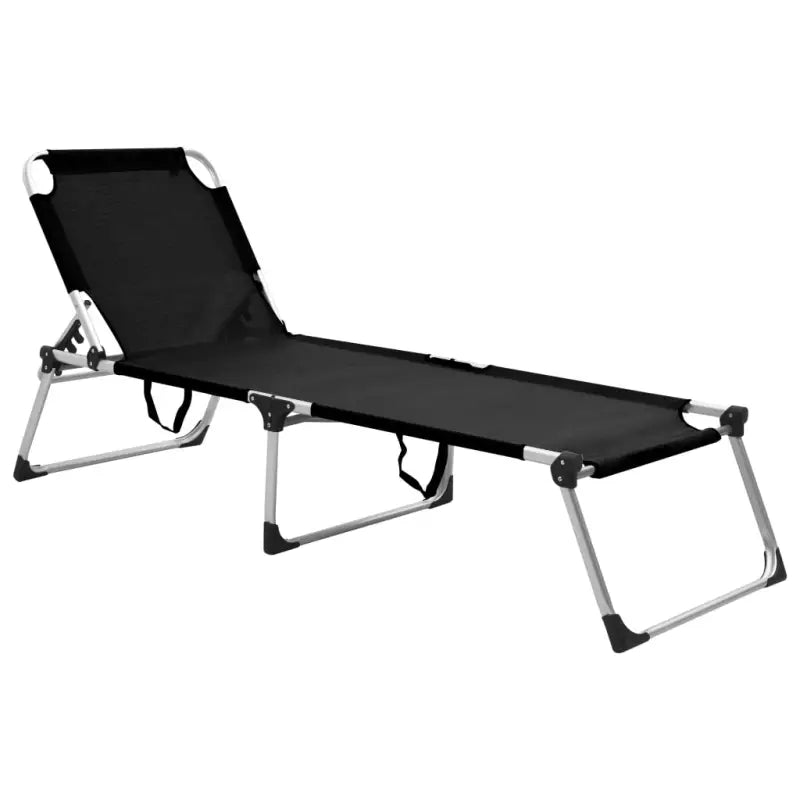 Extra hoog senior ligstoel met verstelbare rugleuning voor comfortabel gaan liggen - Zwart / 1 - Ligstoelen